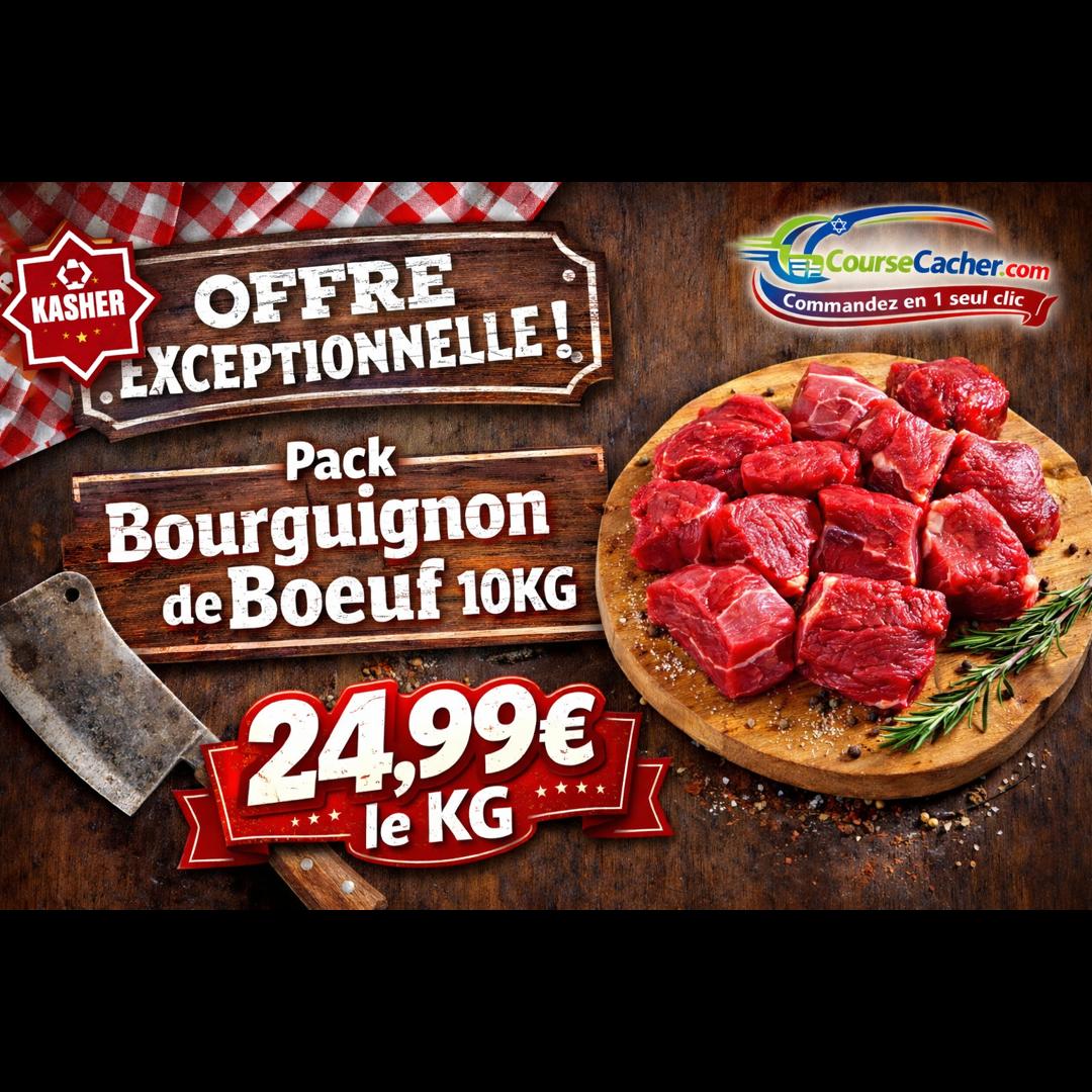 Pack de 10kg de bourguignon de bœufs