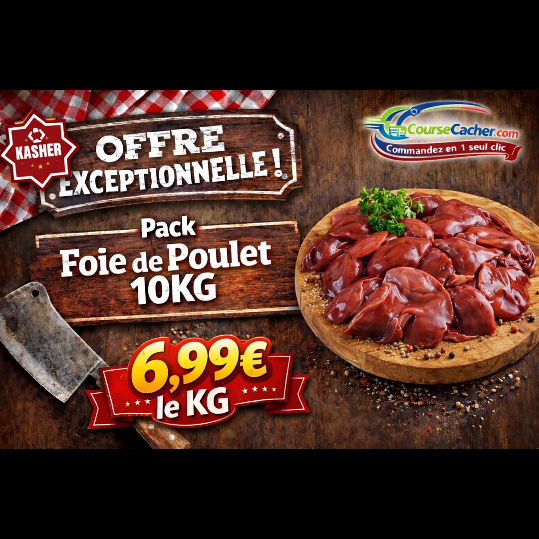 Pack de 10kg foies de poulets