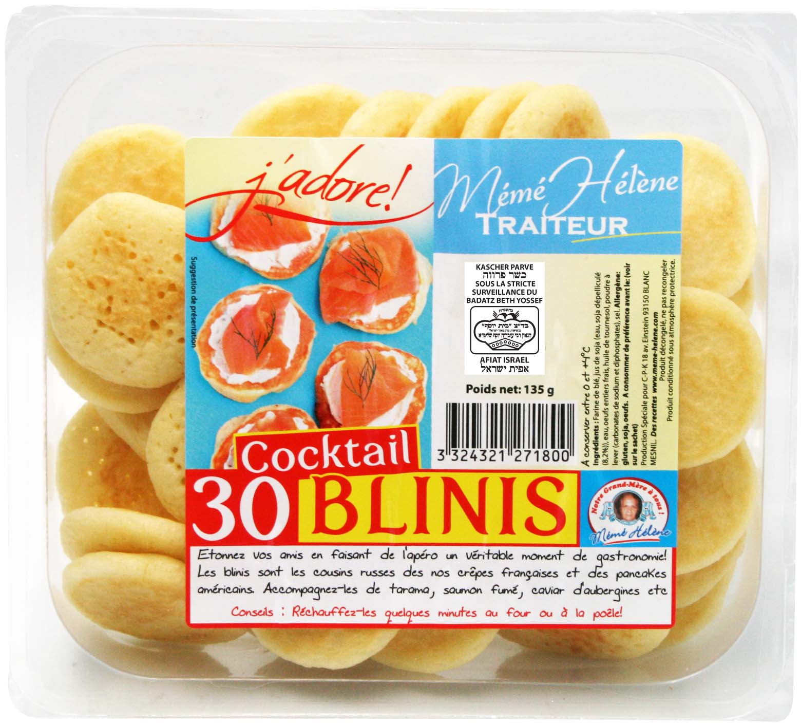 30 Blinis cocktail MÉMÉ HÉLÈNE 135 g