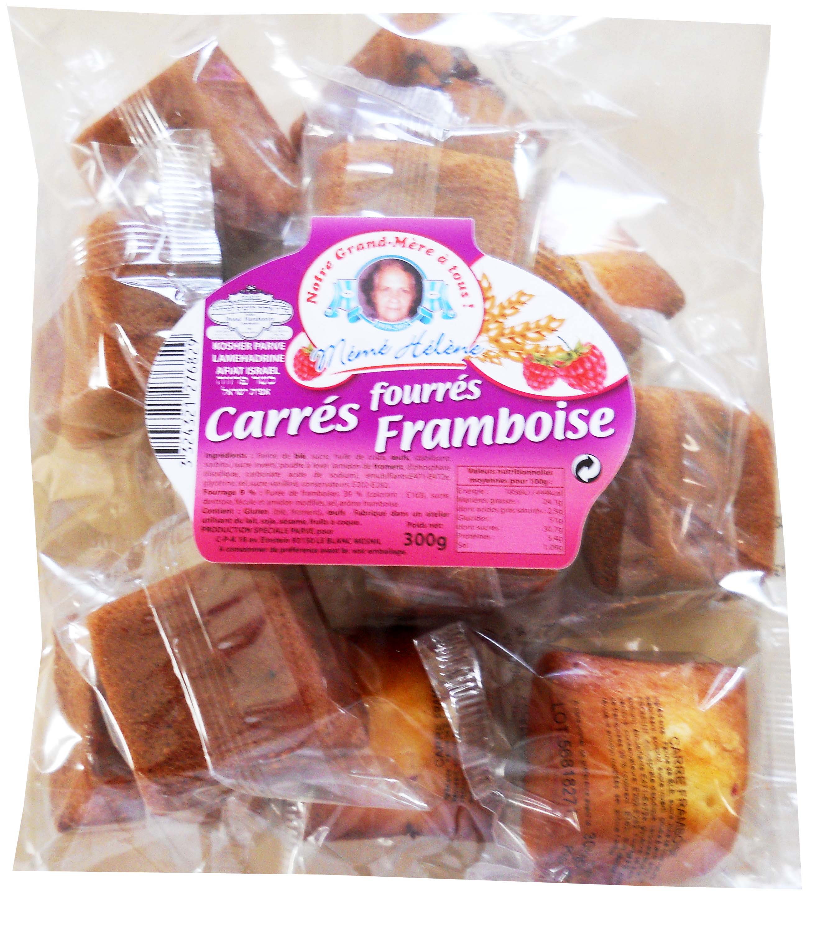 Carré fourré framboise MÉMÉ HÉLÈNE 300g