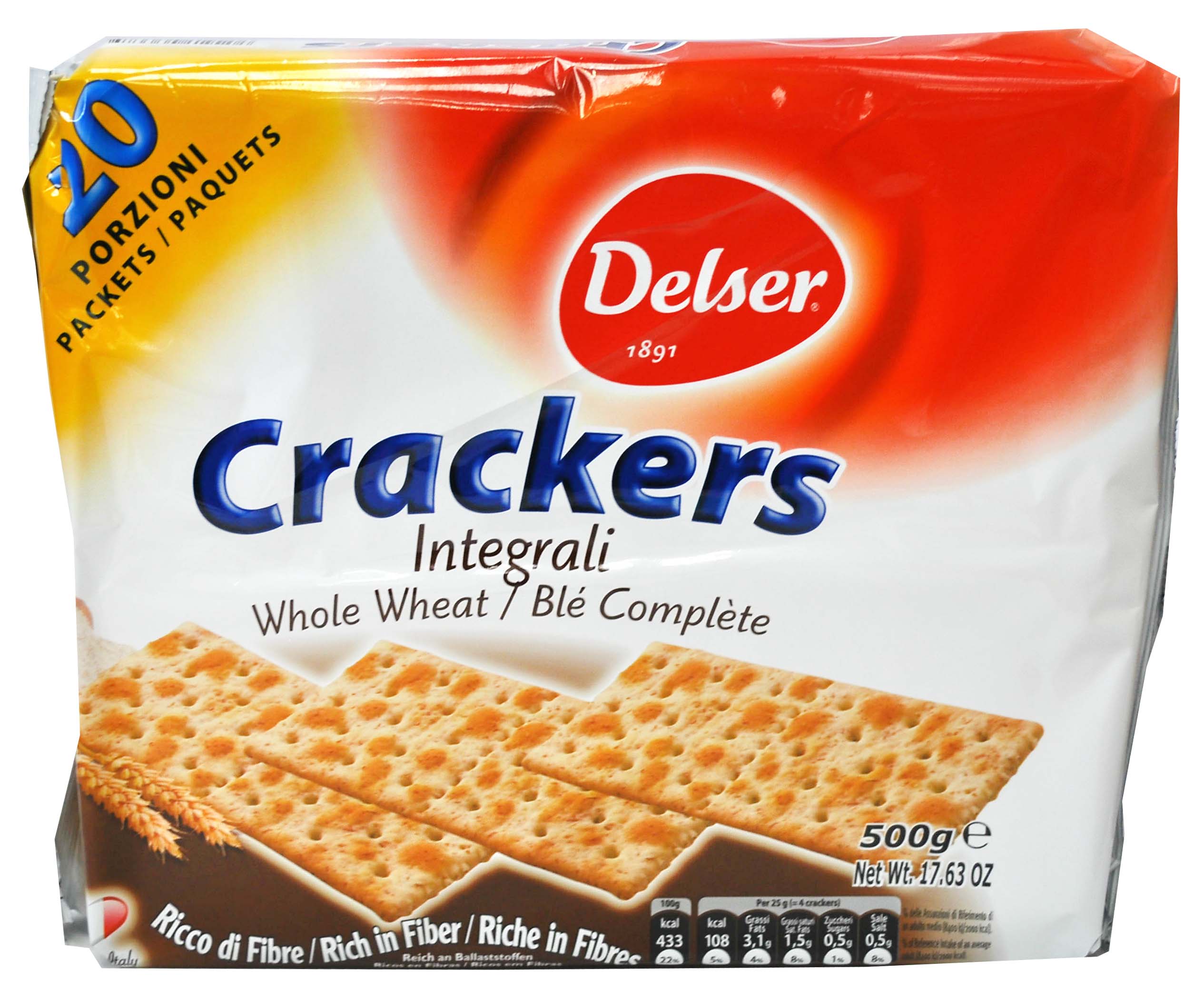 Crackers farine complète 500g