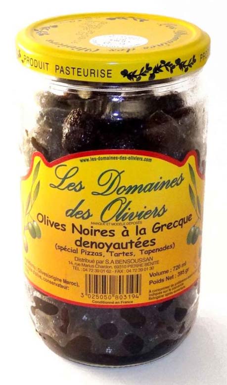 Olives noir à la grecque dénoyautées 720ml