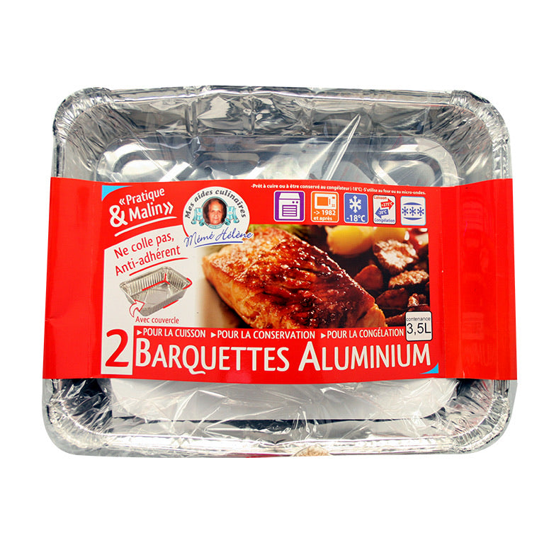 2 Barquettes aluminium 3,5L