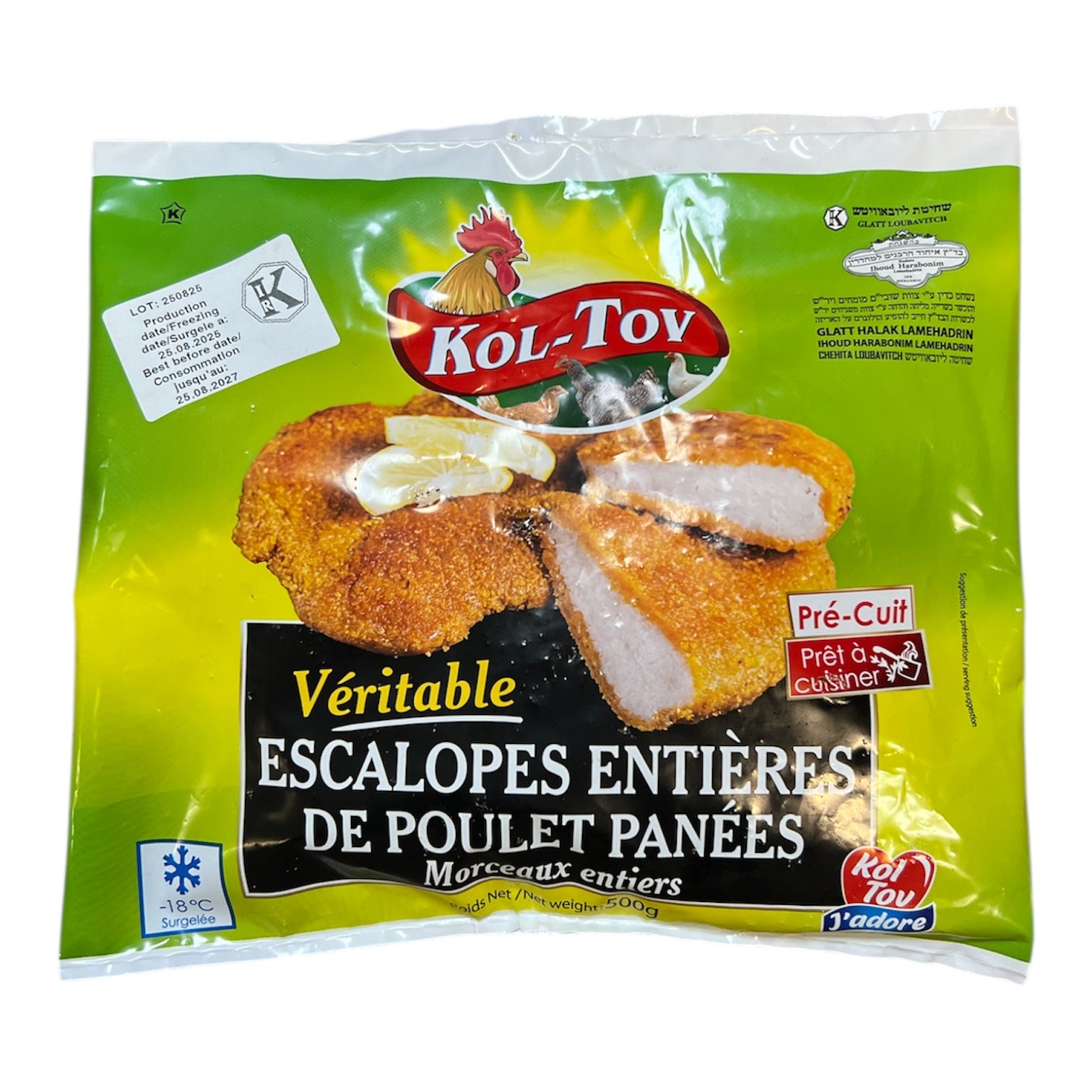 Koltov Escalopes entières de poulet panées 500g