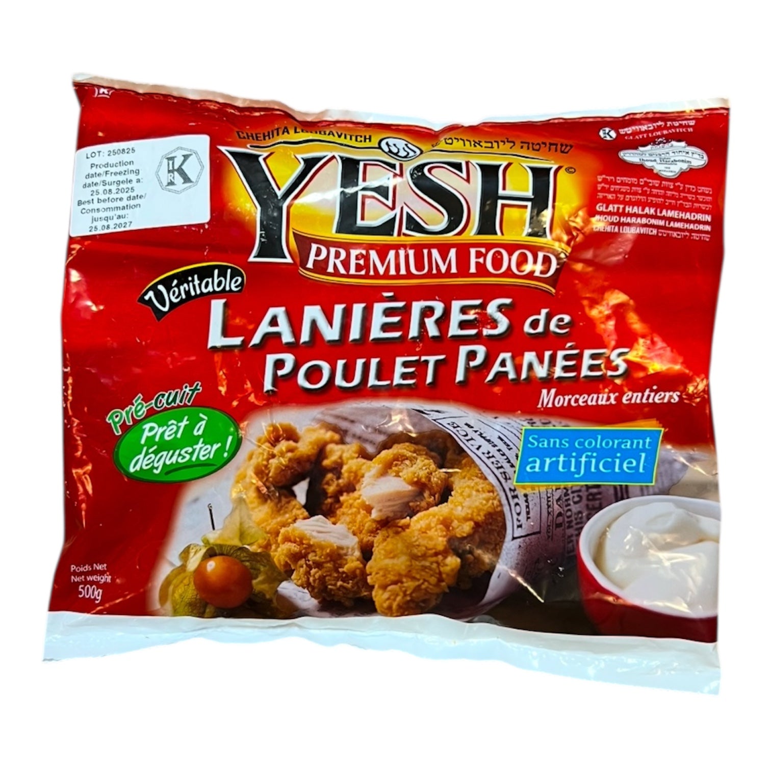 Yesh Lanières de poulet panées 500g