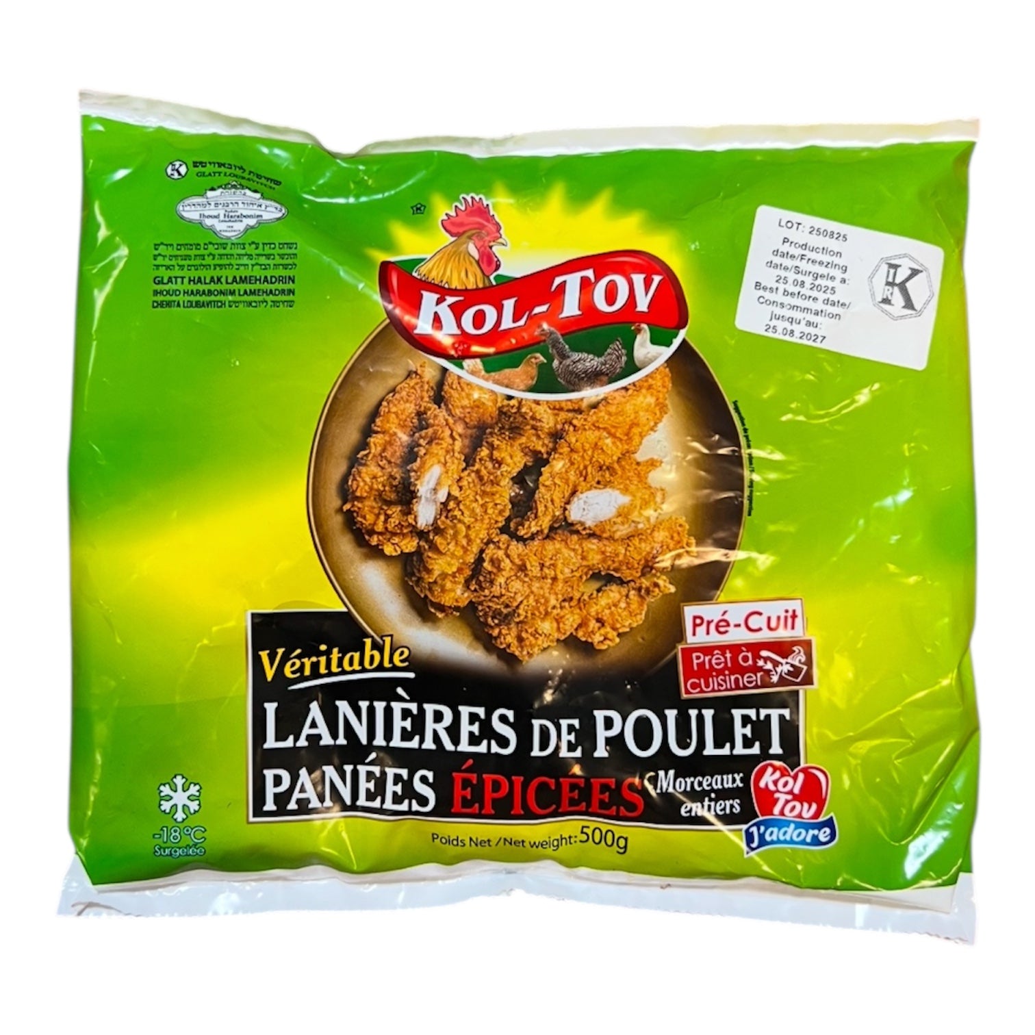 Koltov Lanières de poulet panées épicées 500g