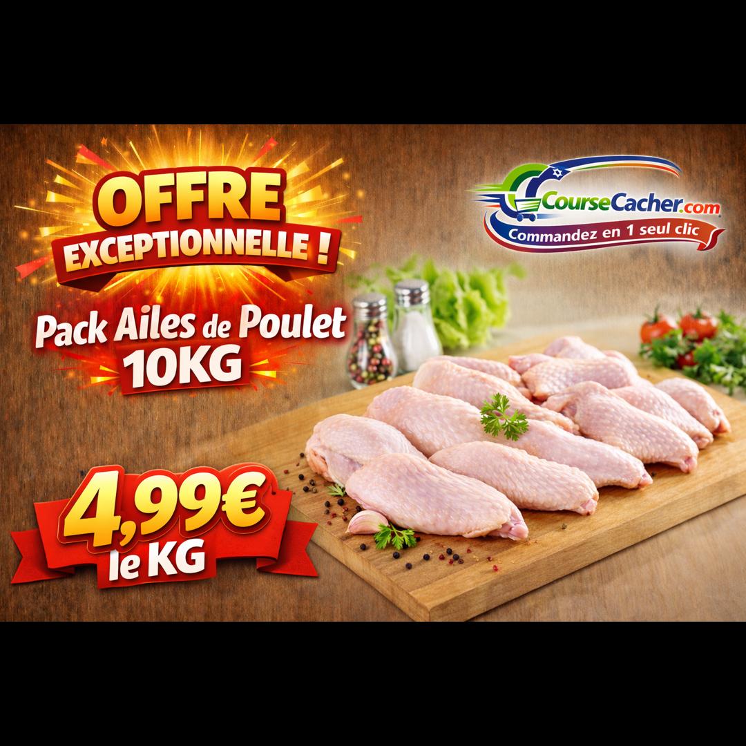 Pack de 10kg ailes de poulets