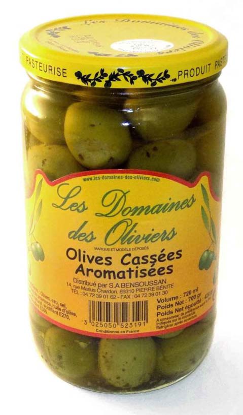 Olives cassées aromatisées 720ml