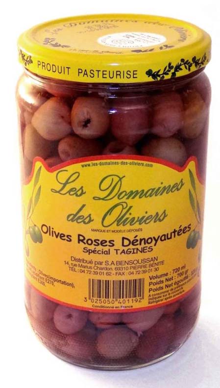 Olives roses dénoyautées 720ml