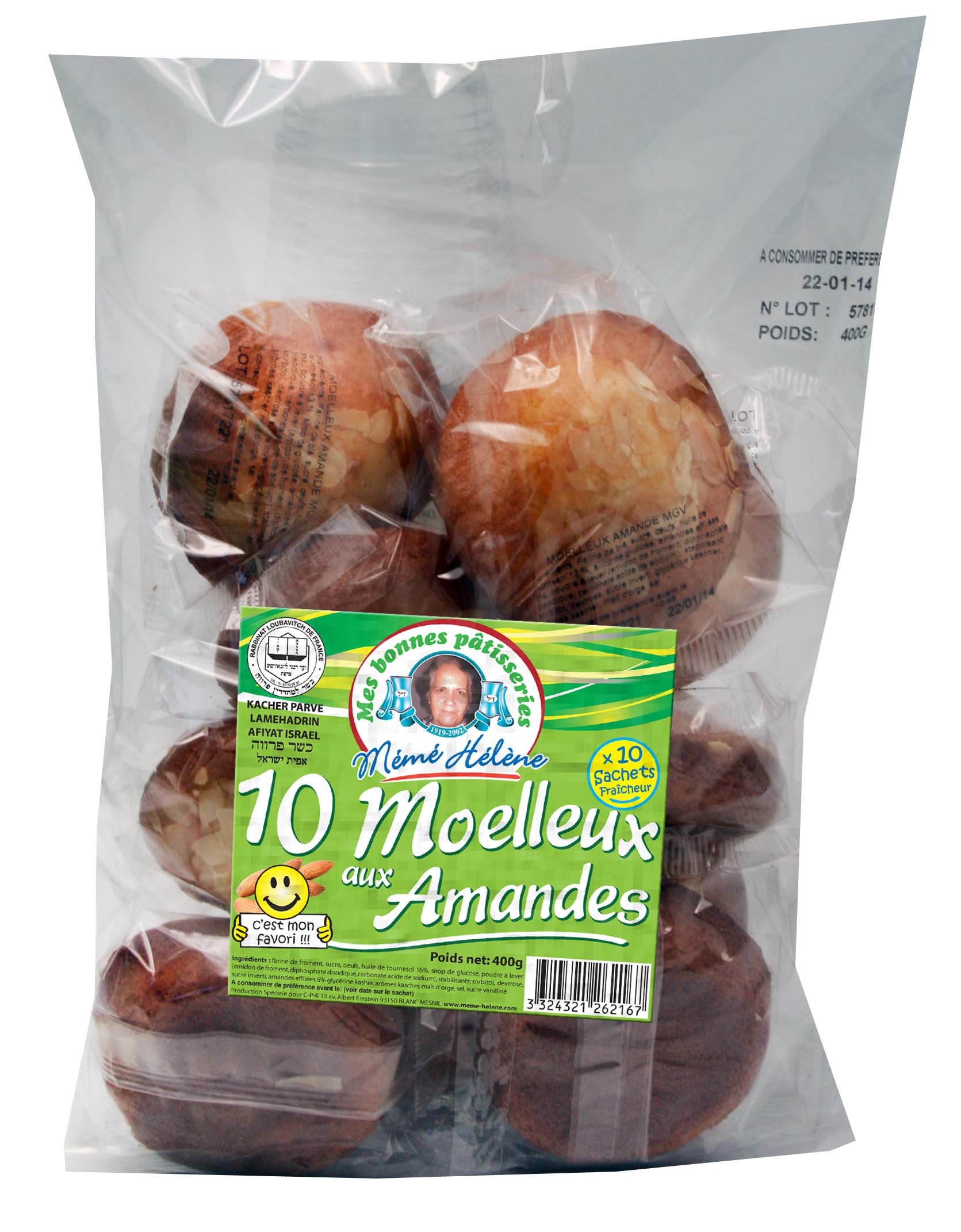 10 Moelleux aux amandes MÉMÉ HÉLÈNE 400g
