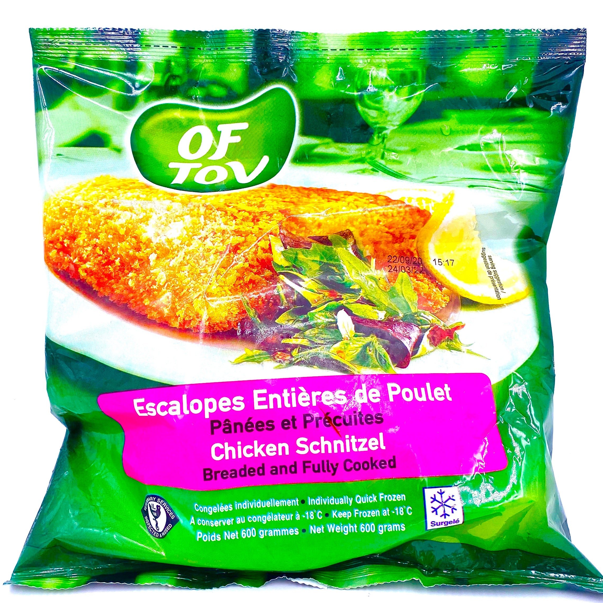 OF TOV ESCALOPES DE POULET 600g