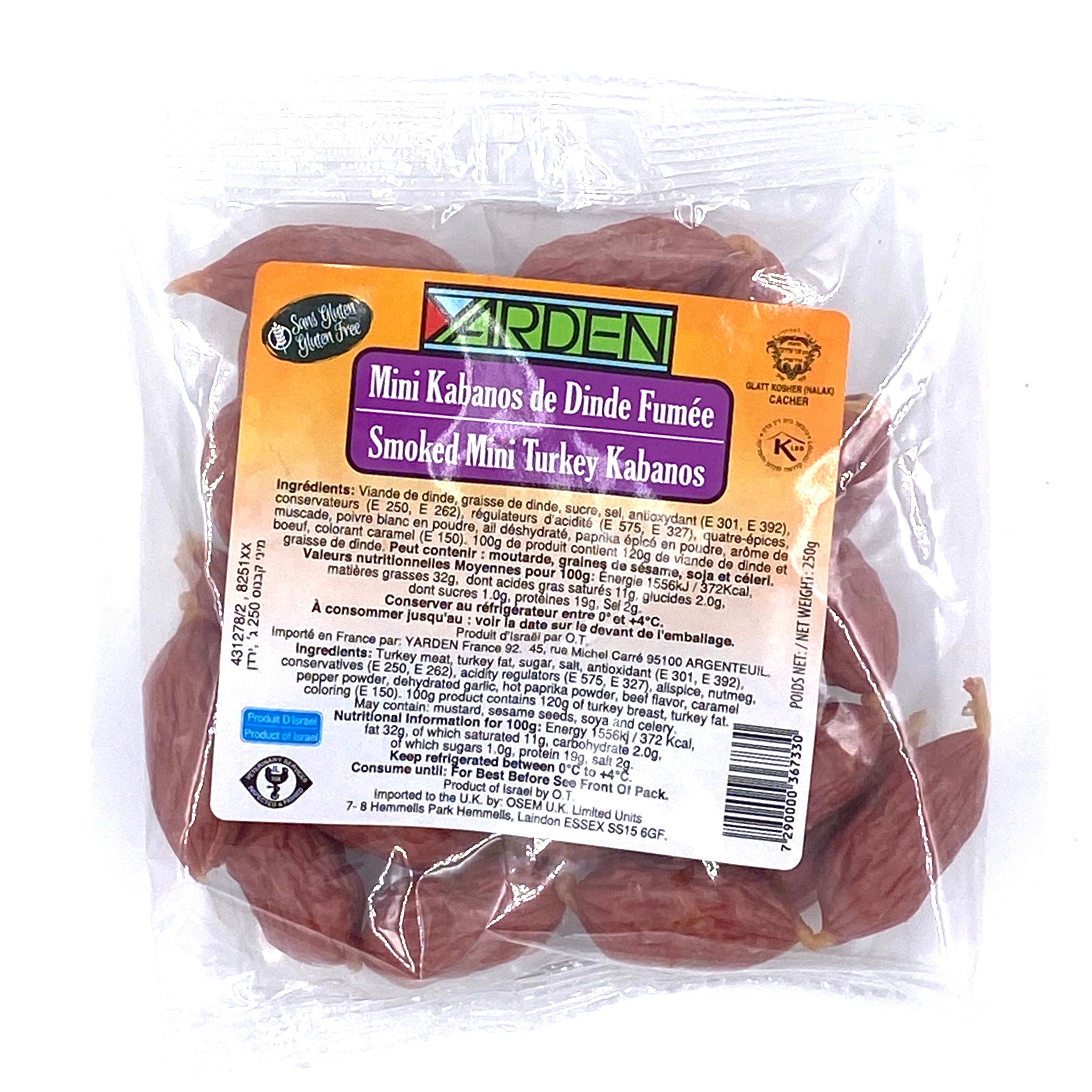 YARDEN Mini kabanos de dinde 250g