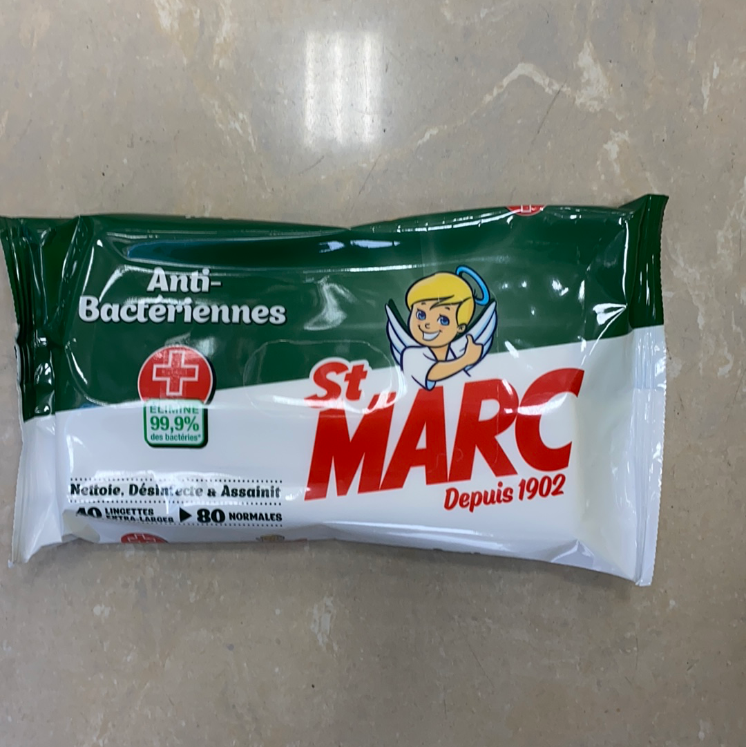 St MARC 40 lingettes anti bactérienne