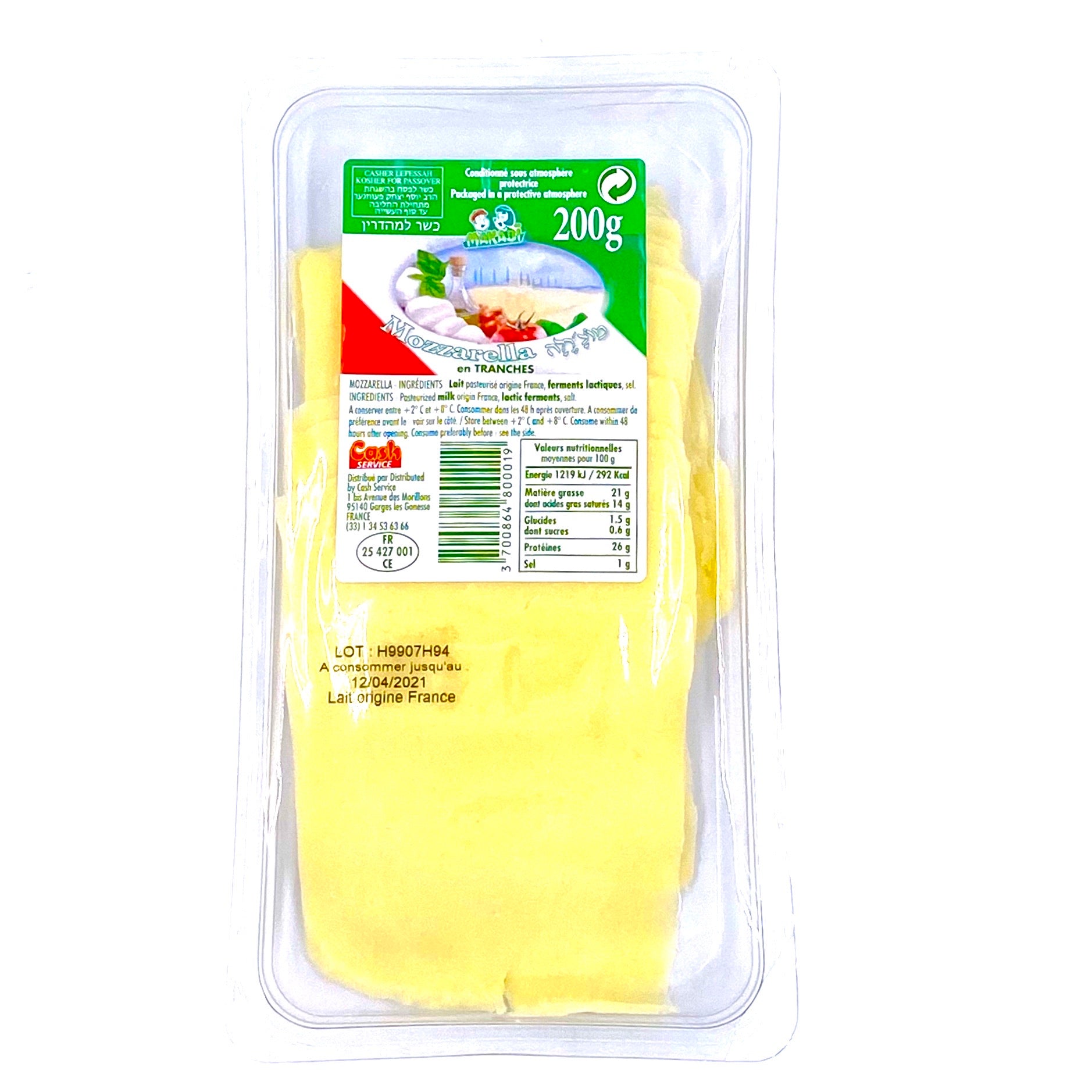Mozzarella en tranche MAKABI 200g