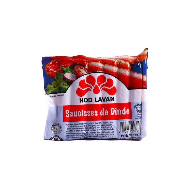 Saucisses de dinde HOD LAVAN 400g