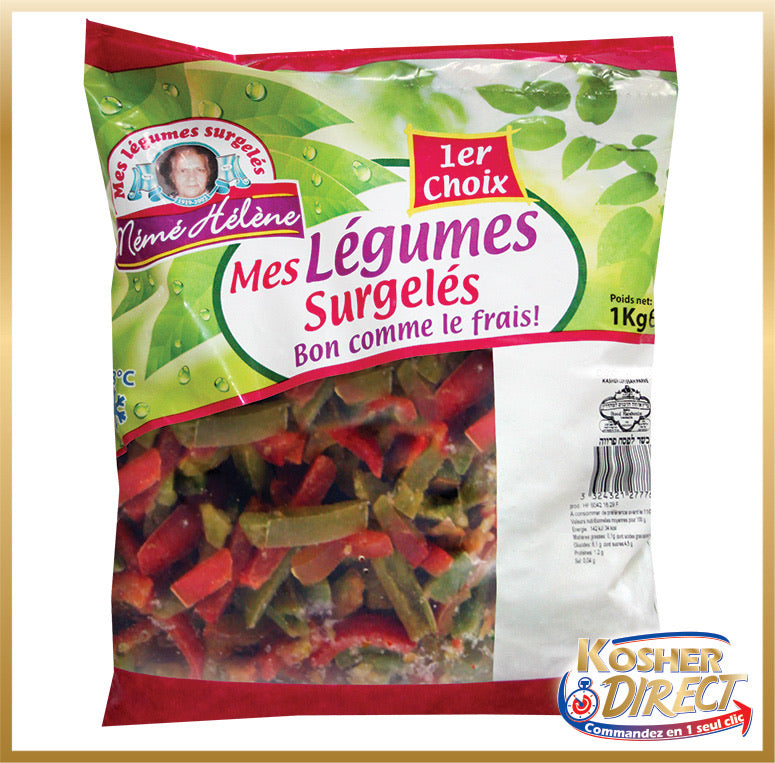 POIVRONS ROUGE ET VERT EN LANIÈRES