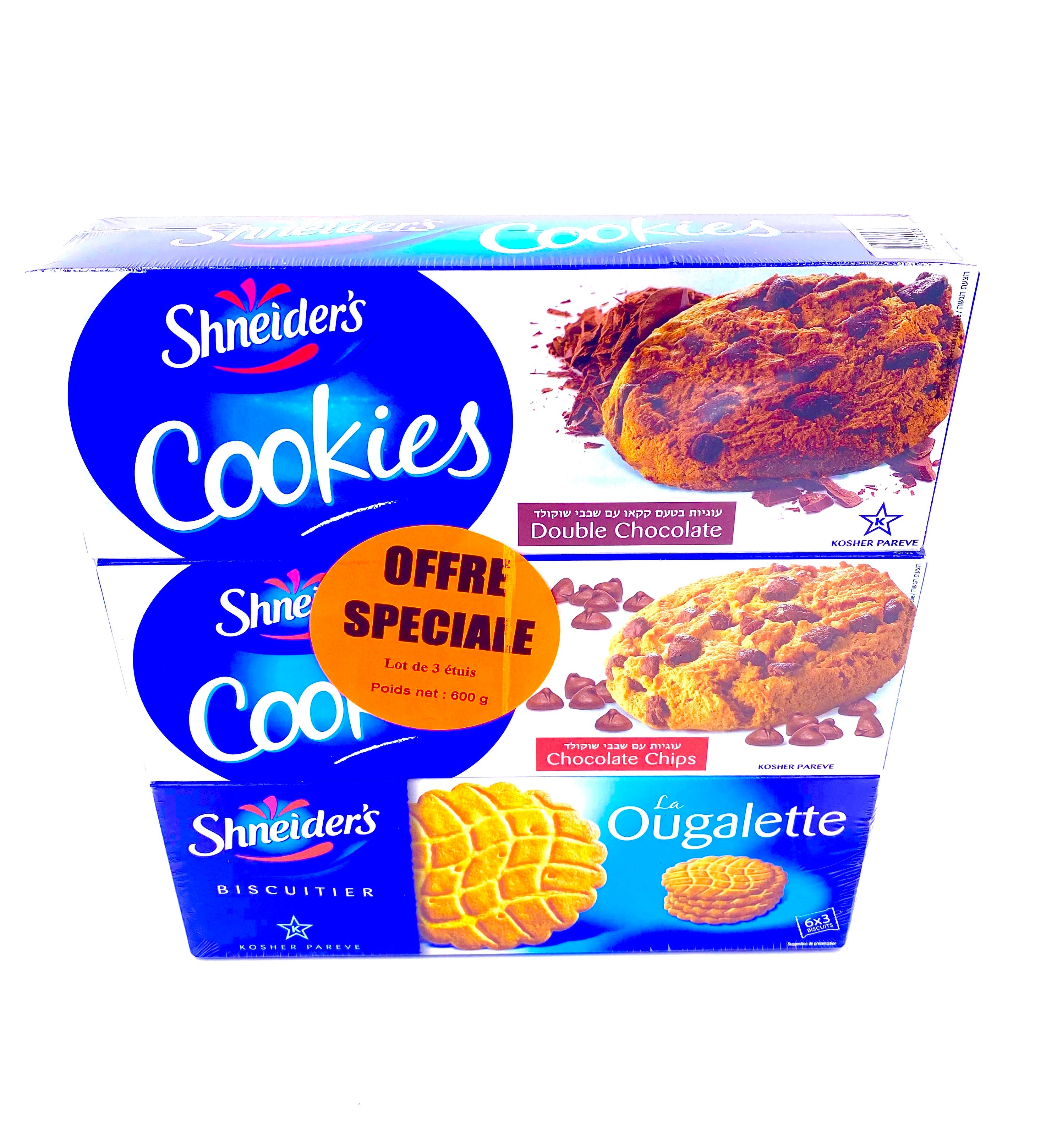 SHNEIDERS Lot de 3 cookies privileges