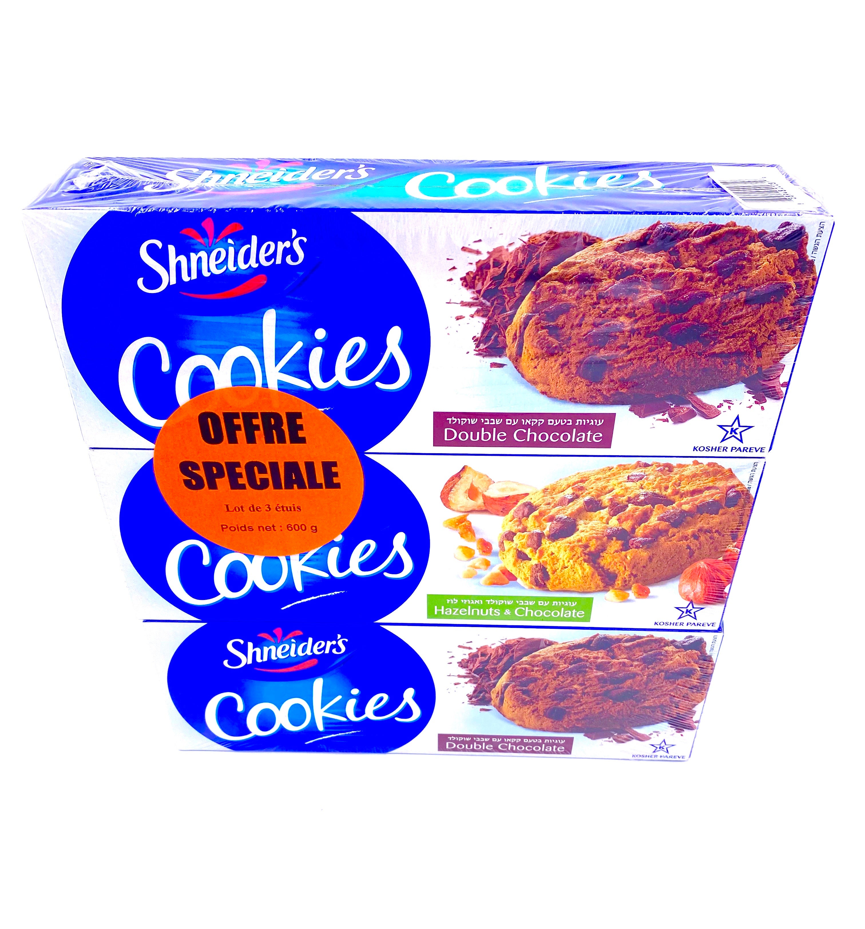 SHNEIDERS Lot de 3 cookies Americain